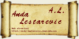 Anda Leštarević vizit kartica
